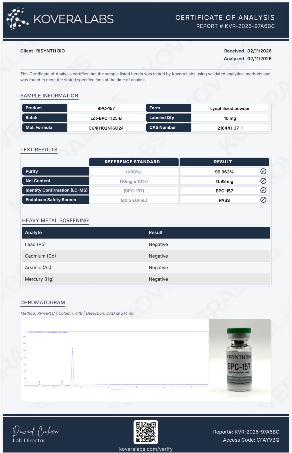 BPC‑157 – Research Grade Peptide | RISYNTH BIO